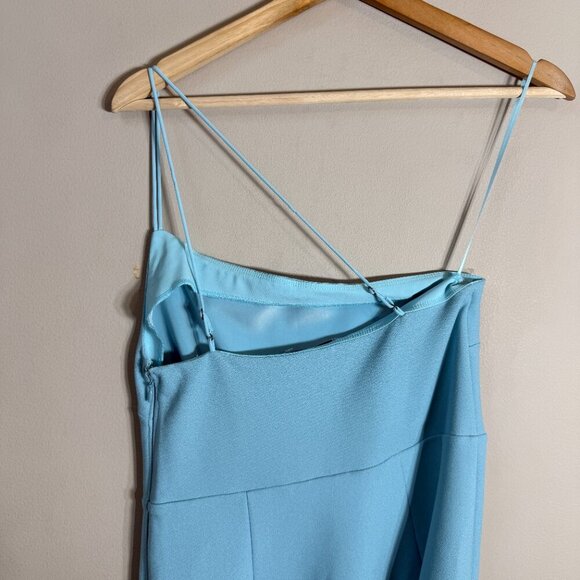 Abercrombie & Fitch One Shoulder Mini Dress Skort Women's Medium Tall Blue NWOT - Picture 11 of 16